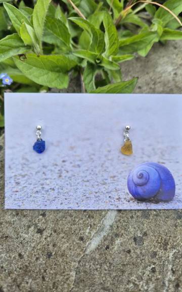 Sea Glass stud earrings
