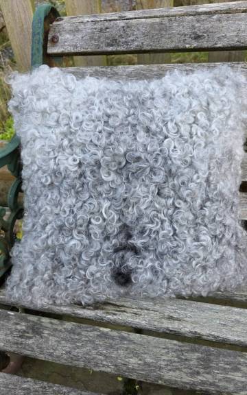 Gotland Sheepskin and Tweed Cushion