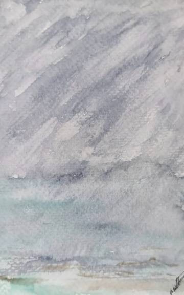 Mini Original Watercolour of a seascape