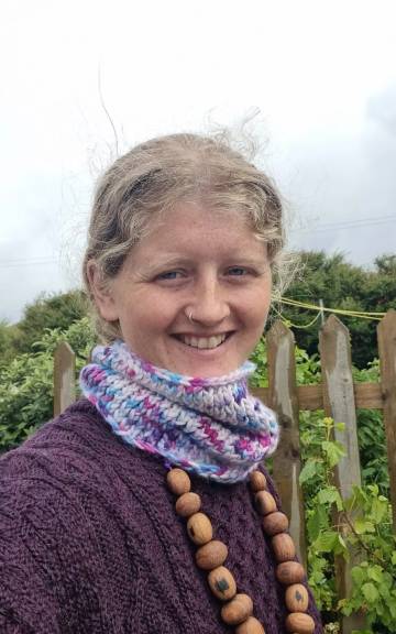 Hand Knitted hand dyed merino neckwarmer/headband