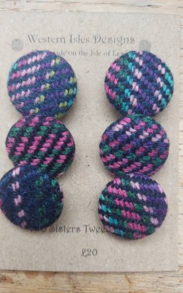 Three Sisters Tweed Buttons