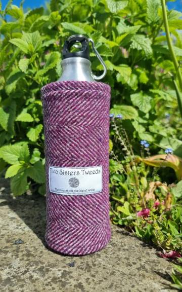 Water bottle with Two Sisters Tweed cover