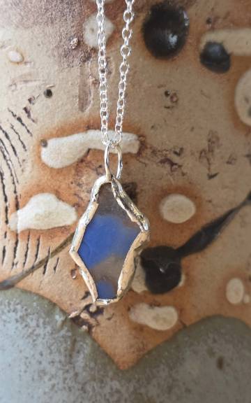 Sea Glass Necklace ultra rare colours