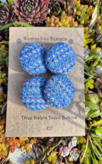 Three Sisters Tweed Buttons