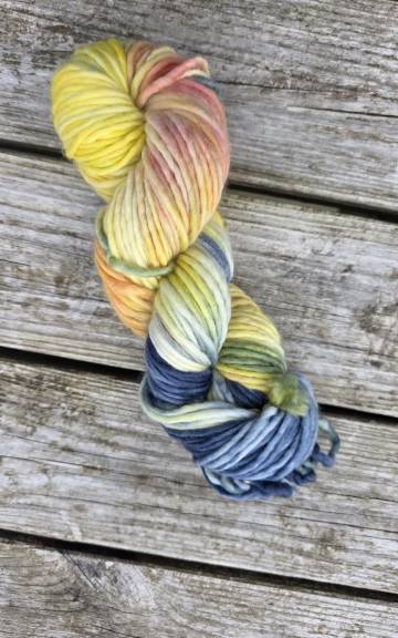 Hand-Dyed Yarn: 100% Merino, chunky - 1 4