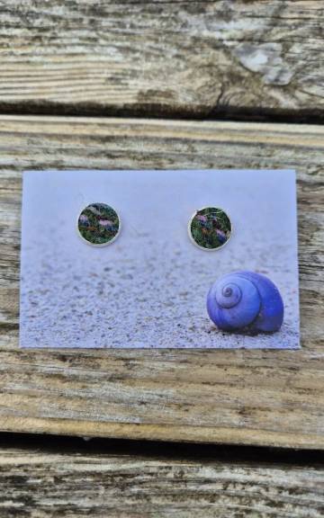 Two Sisters Tweed stud earrings