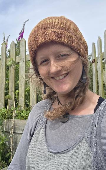 Hand Knitted hand dyed teeswater hat