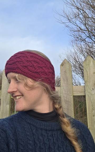 Hand Knitted cashmere & lambswool  headband/cowl
