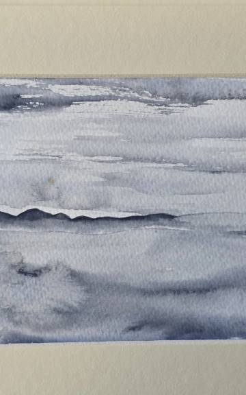 Mini original Watercolour of a seascape
