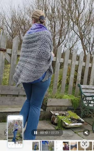 Hand Knitted gotland shawl