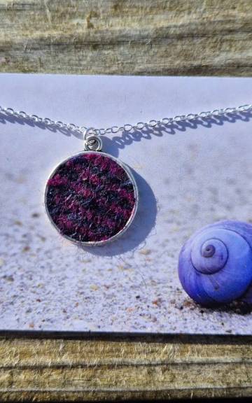 Two Sisters Tweed necklace