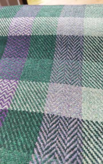 Three Sisters Tweed Fabric - thistle check