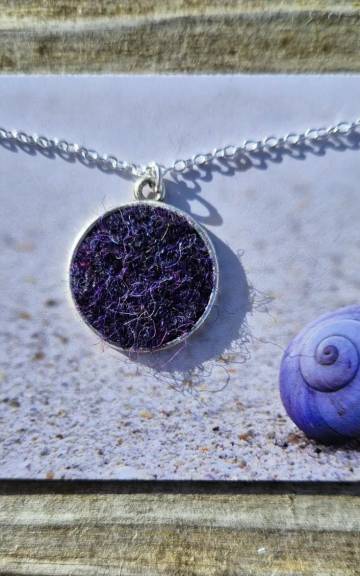 Harris tweed necklace