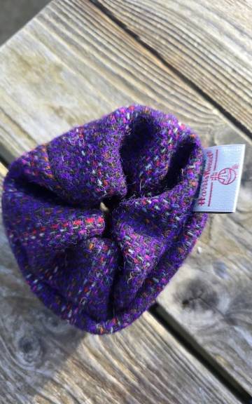 Harris Tweed hair scrunchie