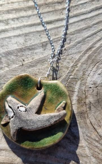 Ceramic Necklace Orca
