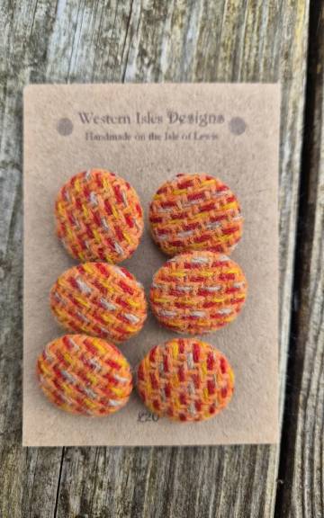 Harris tweed buttons