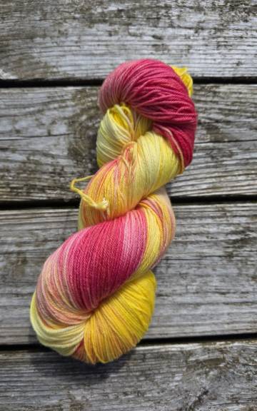Hand-Dyed Yarn: 100% Merino, 4 ply - 3 6