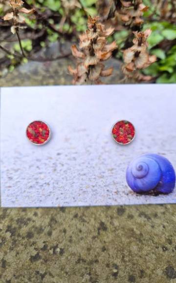 Two Sisters Tweed stud earrings