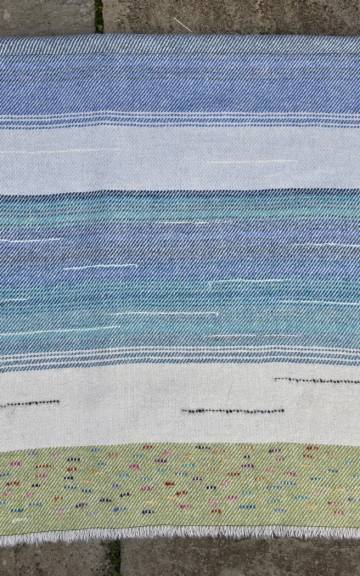 Two Sisters Tweeds landscape wall hanging