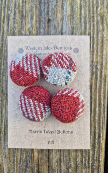 Harris Tweed buttons - 3 3