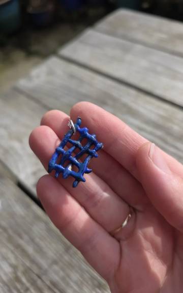 Ceramic Necklace Tweed Weaving