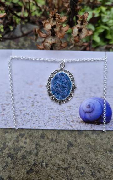 Harris tweed necklace