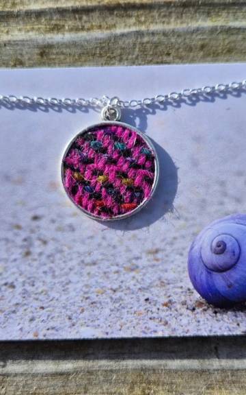 Two Sisters Tweed necklace