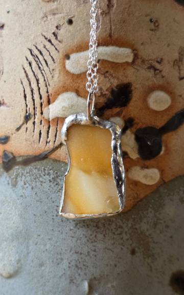 Sea Glass Necklace ultra rare colours