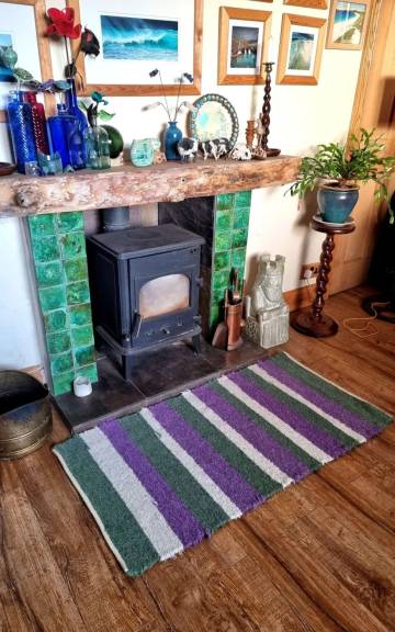 Handwoven pure wool rug