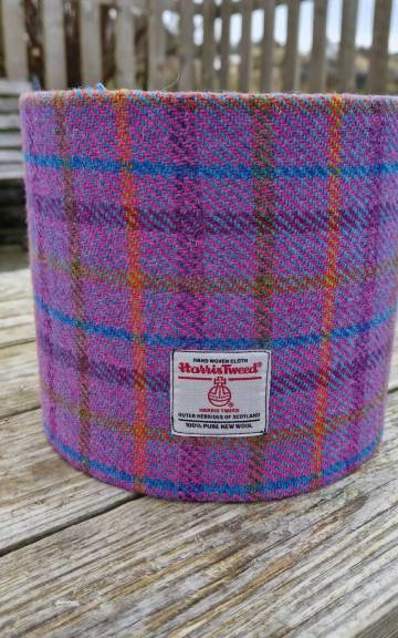 Harris tweed lampshade