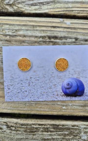 Harris tweed stud earrings