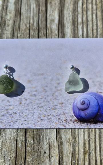 Sea Glass stud earrings