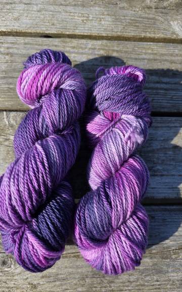 Hand-Dyed Yarn: 100% Merino, aran x2