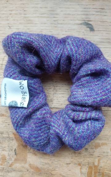 Three Sisters Tweed hair scrunchie