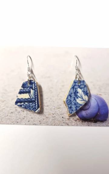 Sea pottery earrings