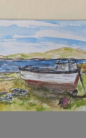 Mini original Watercolour of a boat
