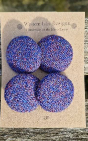 Harris tweed buttons