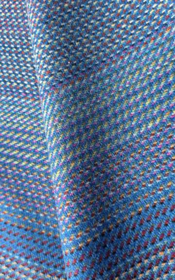 Two Sisters Tweed Fabric - blue watercolour
