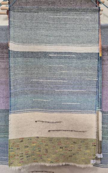 Three Sisters Tweeds landscape wall hanging
