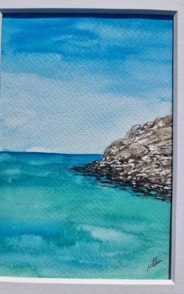 Mini Original Watercolour of a seascape