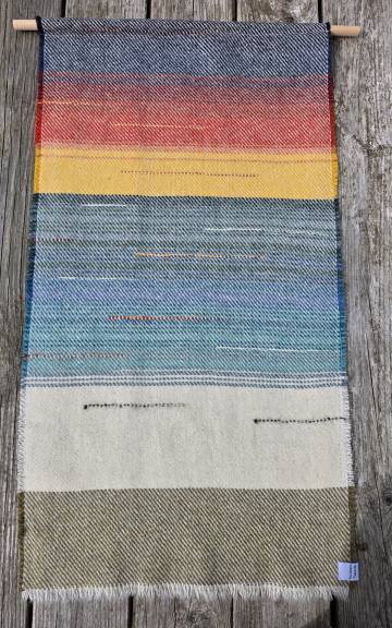 Three Sisters Tweeds landscape wall hanging