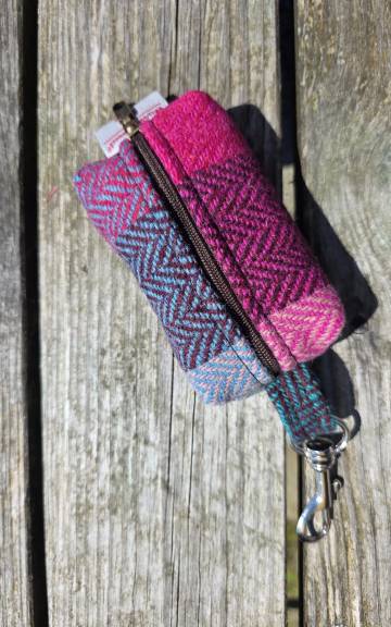 Harris Tweed Bag Holder/ Headphones Case