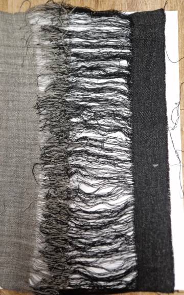 Textile Wall Art - 'tying-in' - gotland from my own sheep!