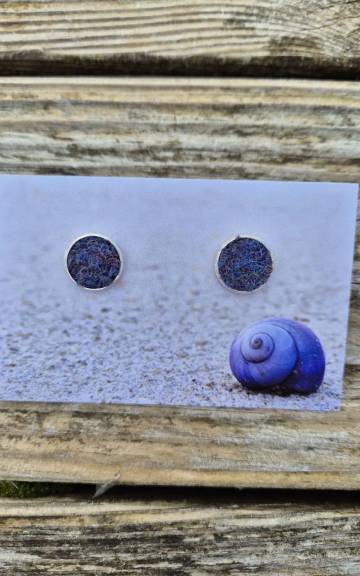 Harris tweed stud earrings