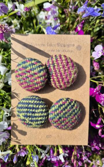 Two Sisters Tweed buttons - Aurora