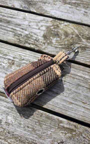 Harris Tweed Bag Holder/ Headphones Case - 12