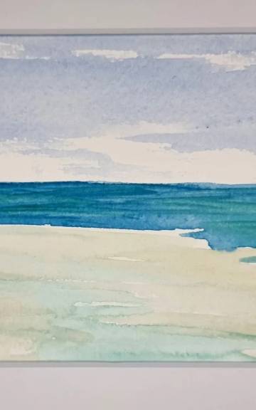 Mini Original Watercolour of a seascape