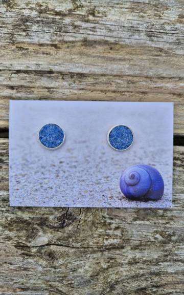 Harris tweed stud earrings