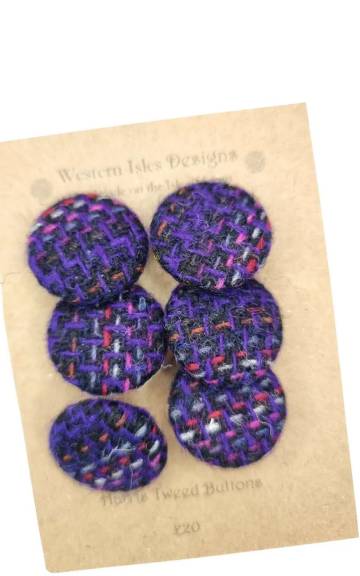 Harris tweed buttons