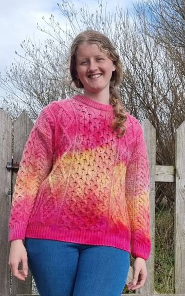 Hand dyed heritage wool jumper M
